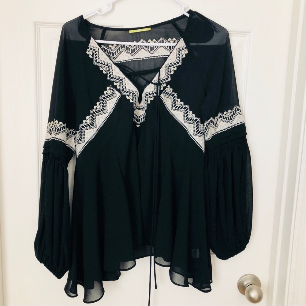 Black flowy blouse